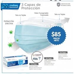 Cubrebocas Tricapa 50 pz Termosellado y Certificado